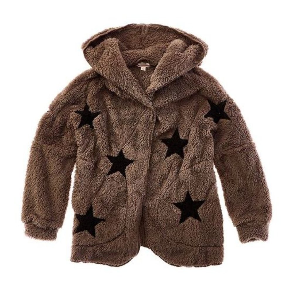 Vintage Havana Big Girls Bear Sherpa Star Hoodie XL NWT
